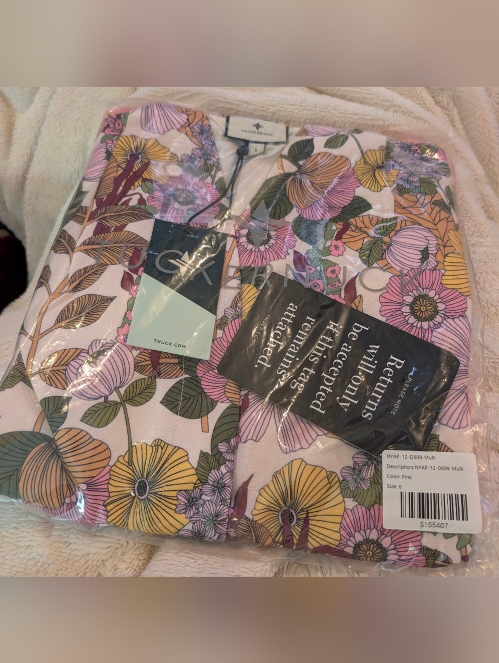 NWT Tuckernuck Wildflower Fields Adalie Jumpsuit 6 Pink Floral Quiet Luxury - Picture 2 of 4
